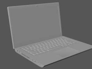 old type detailed laptop 3D मॉडल