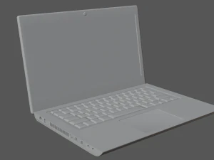 old type detailed laptop 3D Model