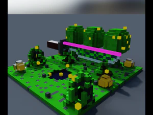 a sword on a stand 3D Model