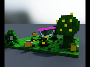 a sword on a stand 3D Model