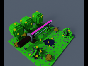 a sword on a stand 3D Модель
