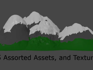 low poly mountain pack 3D Model