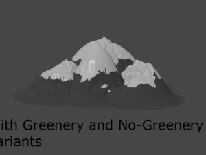 low poly mountain pack 3D Model