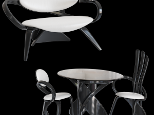 Table with chairs More Batoidea 3D-Modell