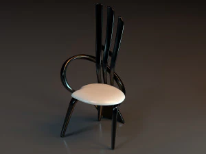 Table with chairs More Batoidea 3D Model