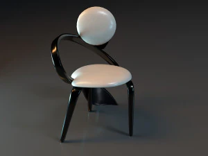 Table with chairs More Batoidea 3D Model