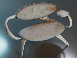 Table with chairs More Batoidea 3D Model
