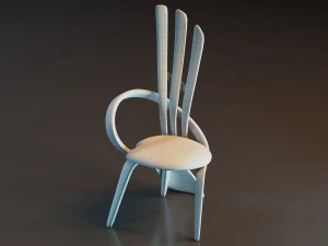 Table with chairs More Batoidea 3D Model