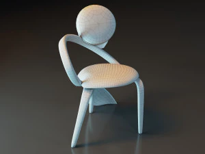 Table with chairs More Batoidea 3D Model