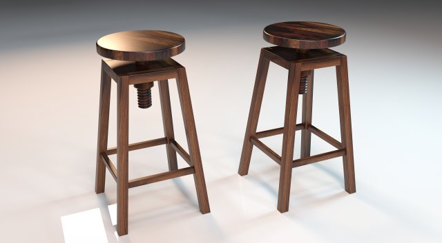Wooden chair 3D-Modell .c4d .max .obj .3ds .fbx .stl .blend 