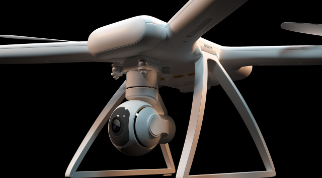 Drone Model 3D .c4d .max .obj .3ds .fbx .stl .blend 
