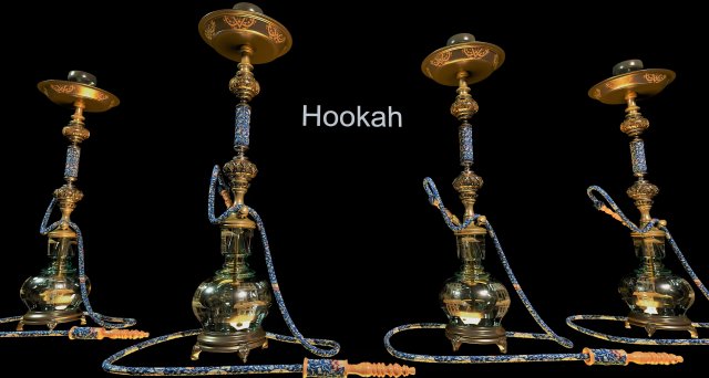 Hookah 3D Model .c4d .max .obj .3ds .fbx .stl .blend 