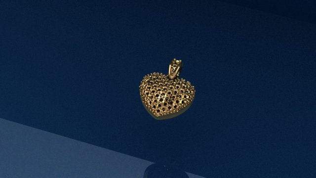 Heart Pendant Model 3D .c4d .max .obj .3ds .fbx .stl .blend 