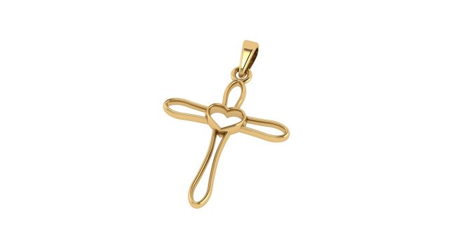 Cross Pendant 3D Model .c4d .max .obj .3ds .fbx .stl .blend 