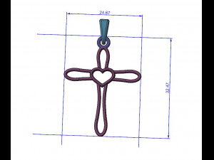 Cross Pendant 3D Model