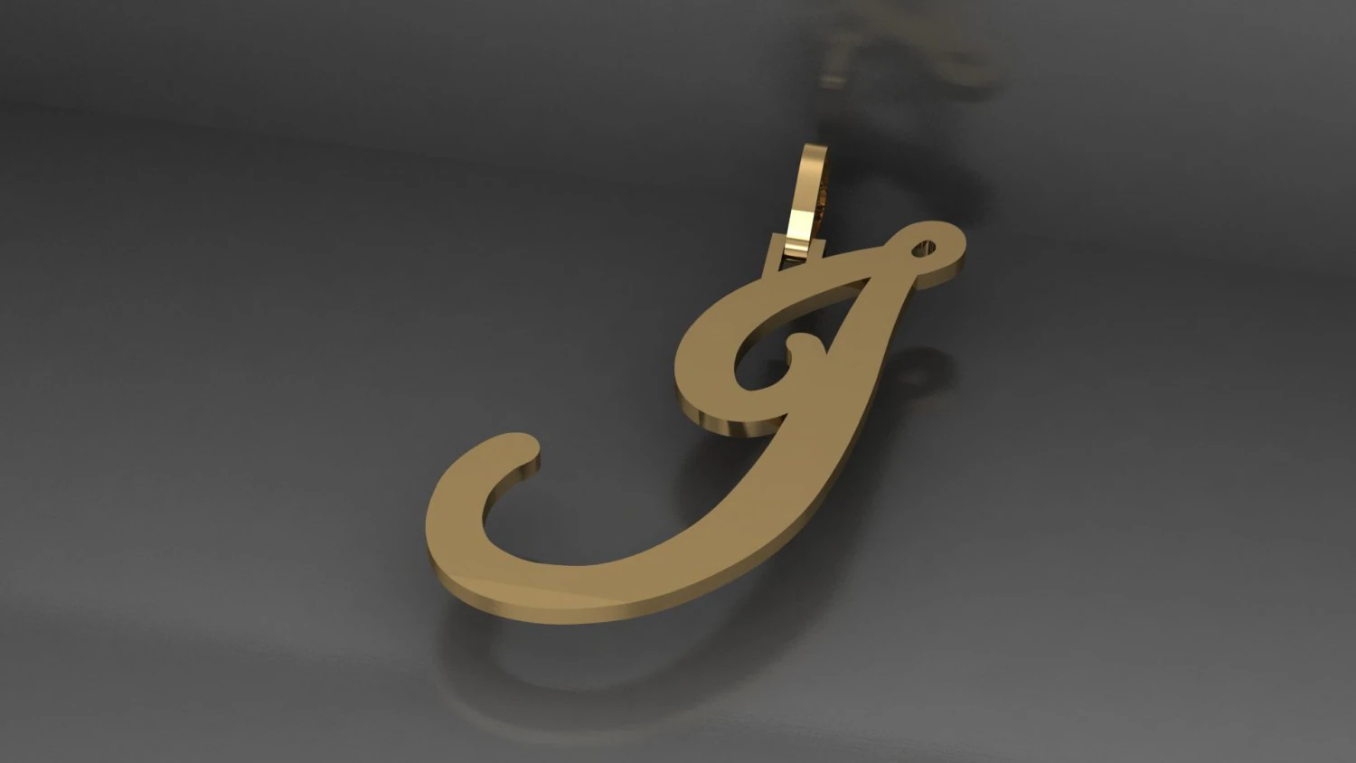 J Pendant 3D Model .c4d .max .obj .3ds .fbx .stl .blend 