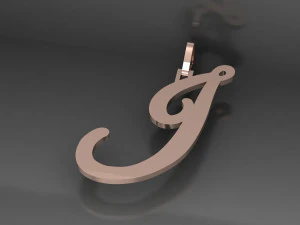 J Pendant 3D Model