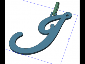 J Pendant Modelo 3D