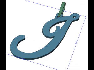 J Pendant 3D Model