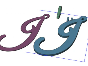 J Pendant 3D Model