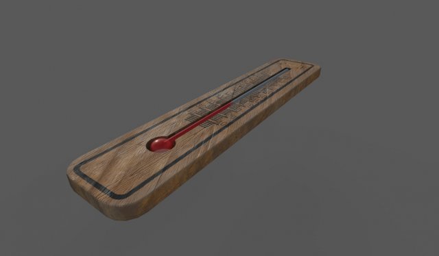 thermometer low-poly 3D-Modell .c4d .max .obj .3ds .fbx .stl .blend 
