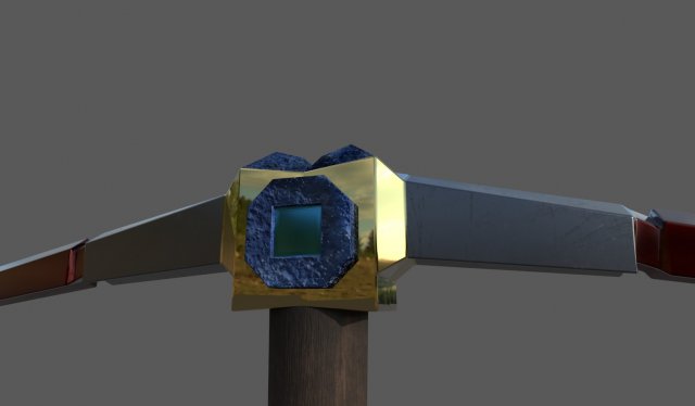 dwarf pickaxe low-poly 3D Model .c4d .max .obj .3ds .fbx .stl .blend 