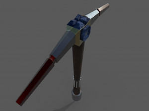 dwarf pickaxe low-poly 3D Model