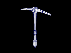 dwarf pickaxe low-poly 3D Model