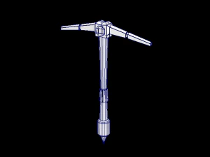 dwarf pickaxe low-poly 3D Model