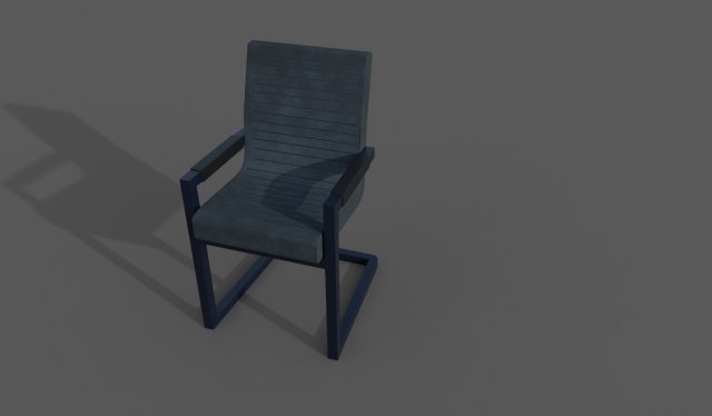 chair signal solid gray low-poly 3D Модель .c4d .max .obj .3ds .fbx .stl .blend 
