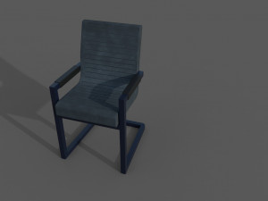 chair signal solid gray low-poly 3D मॉडल