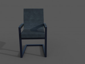 chair signal solid gray low-poly 3D Модель