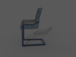 chair signal solid gray low-poly 3D Модель