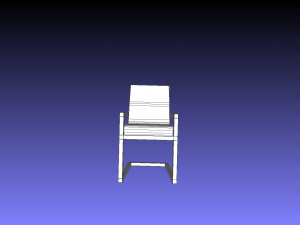 chair signal solid gray low-poly 3D Модель