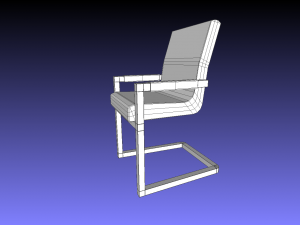 chair signal solid gray low-poly 3D Модель