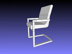 chair signal solid gray low-poly 3D Model