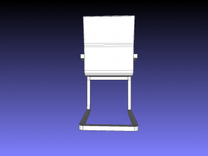 chair signal solid gray low-poly 3D Модель