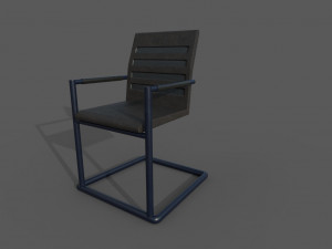 chair black v2 low-poly 3D Model