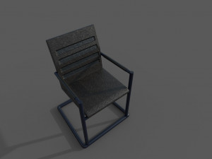 chair black v2 low-poly 3D Модель