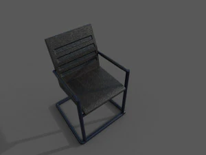 chair black v2 low-poly 3D Model