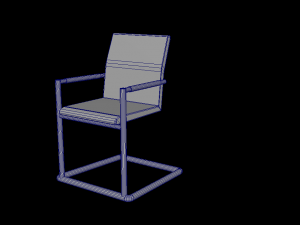 chair black v2 low-poly 3D Модель