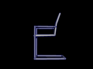 chair black v2 low-poly 3D Модель