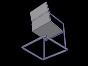 chair black v2 low-poly 3D Model