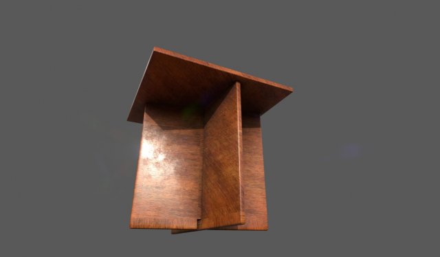 minimalist stool low-poly 3Dモデル .c4d .max .obj .3ds .fbx .stl .blend 