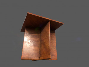 minimalist stool low-poly 3D मॉडल