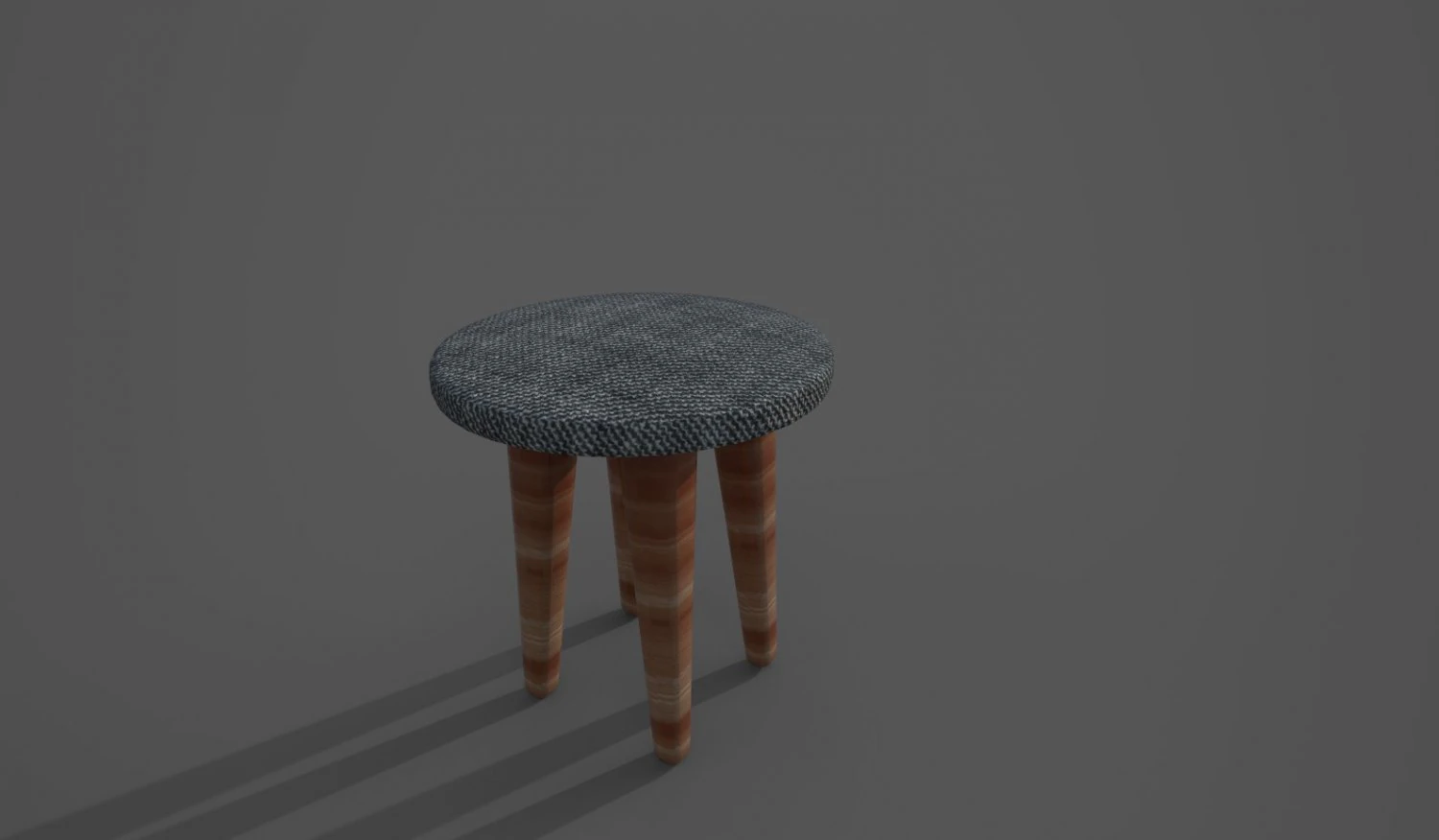 kitchen stool low-poly 3D Model .c4d .max .obj .3ds .fbx .stl .blend 