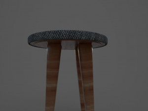 kitchen stool low-poly 3D Model