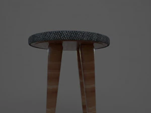 kitchen stool low-poly 3D Model
