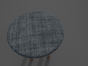 kitchen stool low-poly 3D Model