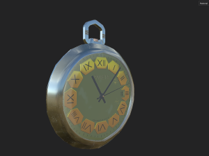 mechanical pocket watch raketa calendar Model 3D